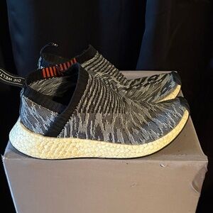 Black and Gray Men's Slip-On Sneakers